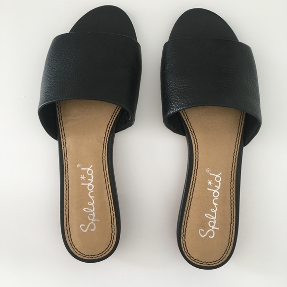 Splendid black Betsy slide sandals - Picture 2 of 8